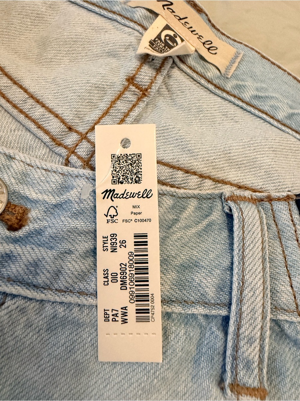 Madewell NWT Maternity Side-Panel Slouchy Boyjean Ripped Edition Size 26 - Picture 12 of 16